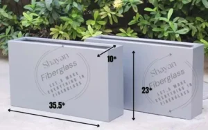 Shayan Fiberglass Modern Rectangular Outdoor Planter Box